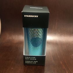 2023 Starbucks Blue Ombré Studded Keychain