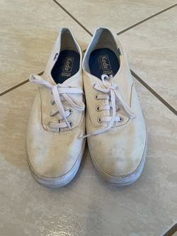 Keds Champion Women's 8 White Canvas Sneakers Dream Foam Low Top