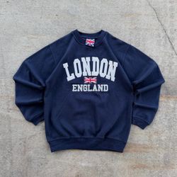 London England Navy Crewneck Sweatshirt