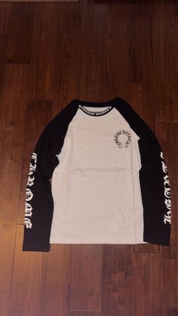 Black an White Chrome Heart Long Sleeve T Shirt