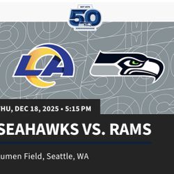 ( 2 Tickets ) Seahawks vs Rams 100 Level Field Seats