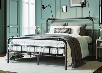 All metal queen bed frame