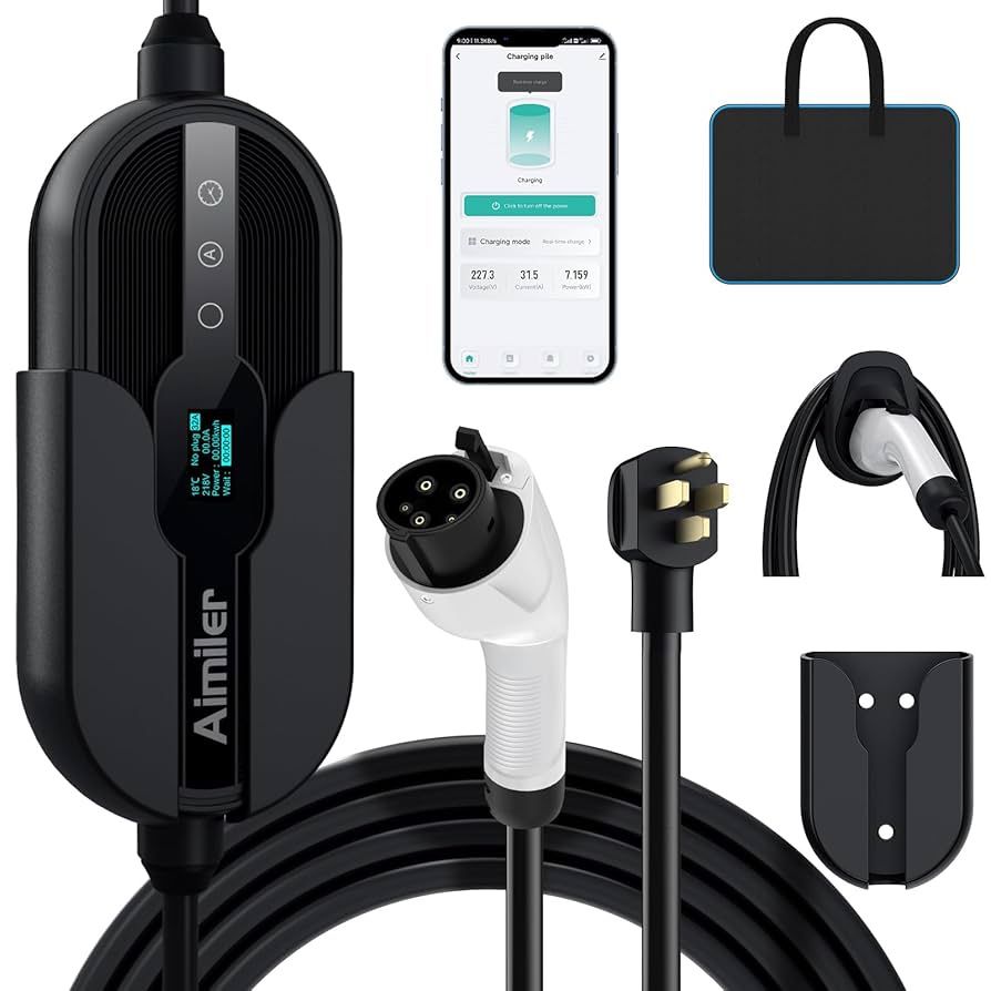 Level 2 Electric Vehicle (EV) Charger(WIFI APP/Plug-play)