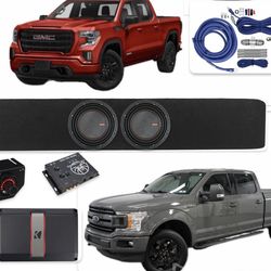NEW FULL BASS PACKAGE INSTALLED MEMPHIS MOJO 8” fit Chevy Silverado gmc Sierra ford f150 crew cabs