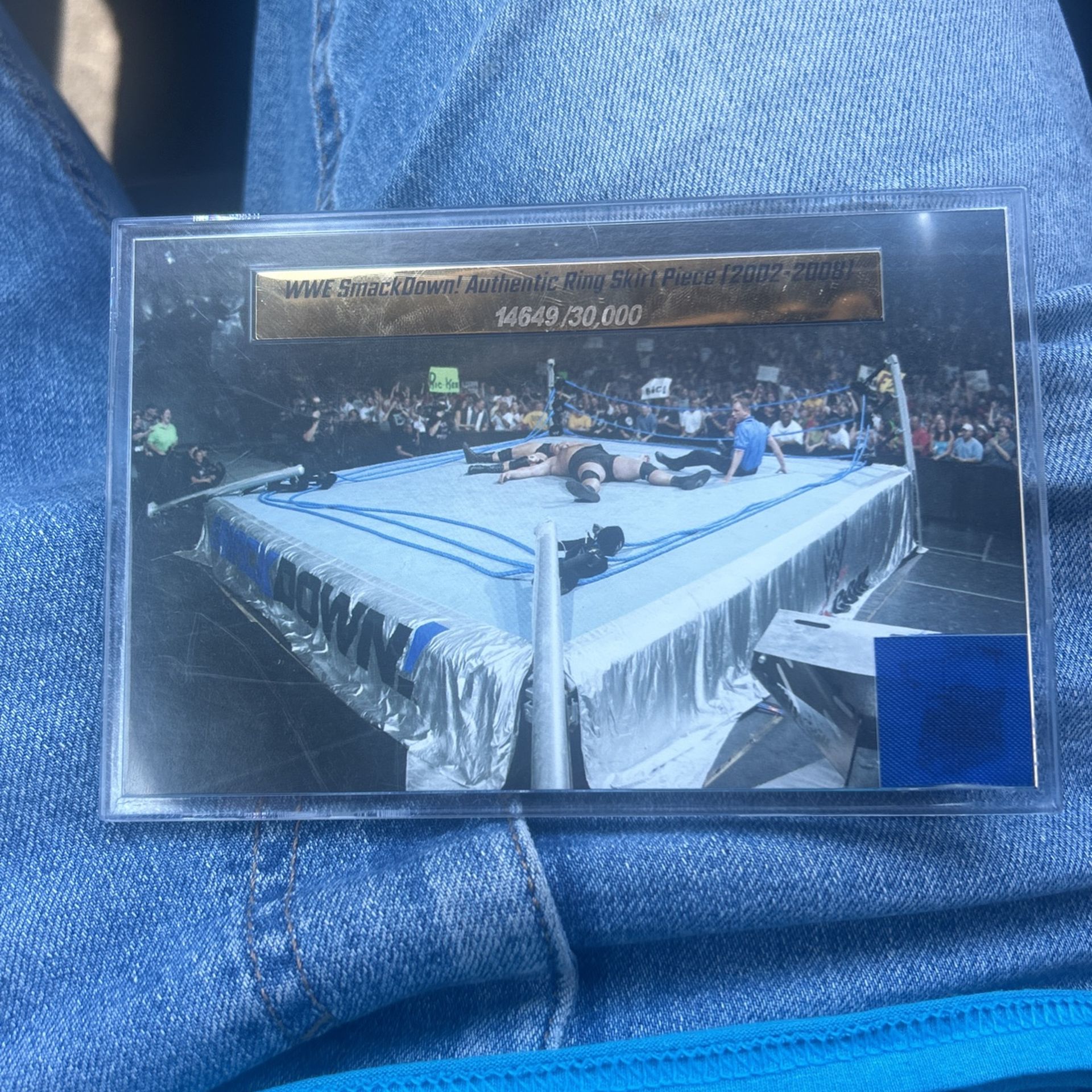 Kurt Angle & smack down Authentic ring skirt piece