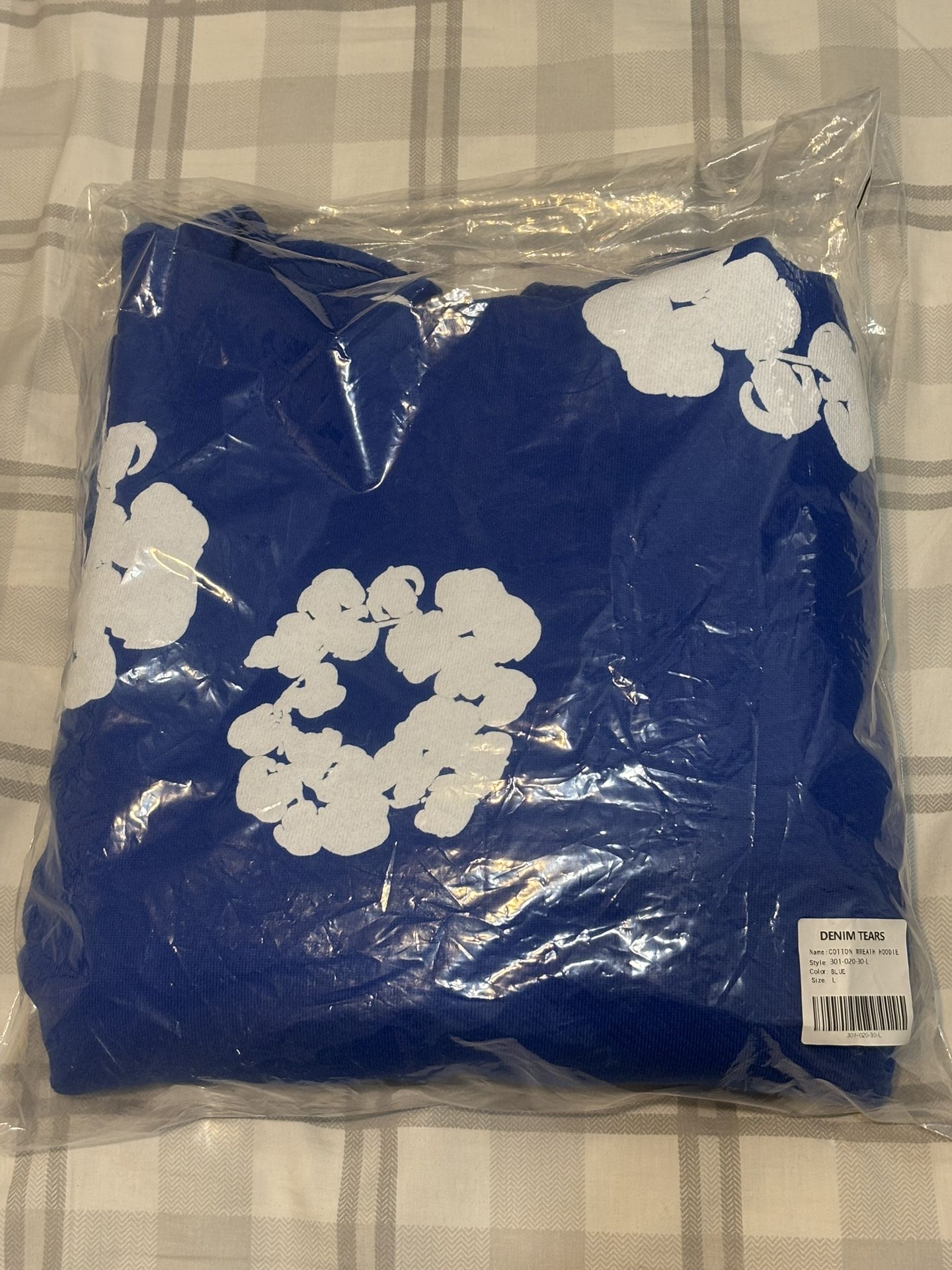 DENIM TEARS HOODIE BLUE SIZE LARGE (SEND OFFERS)