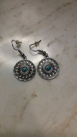 Turquoise Western Earrings 