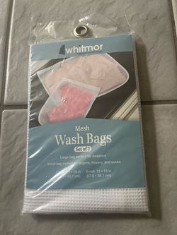Whitmor Mesh Wash Bags Set of 2