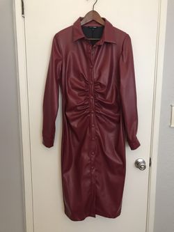 Red Faux Leather Midi Fashion Nova Dress for Sale in Los Angeles, CA -  OfferUp