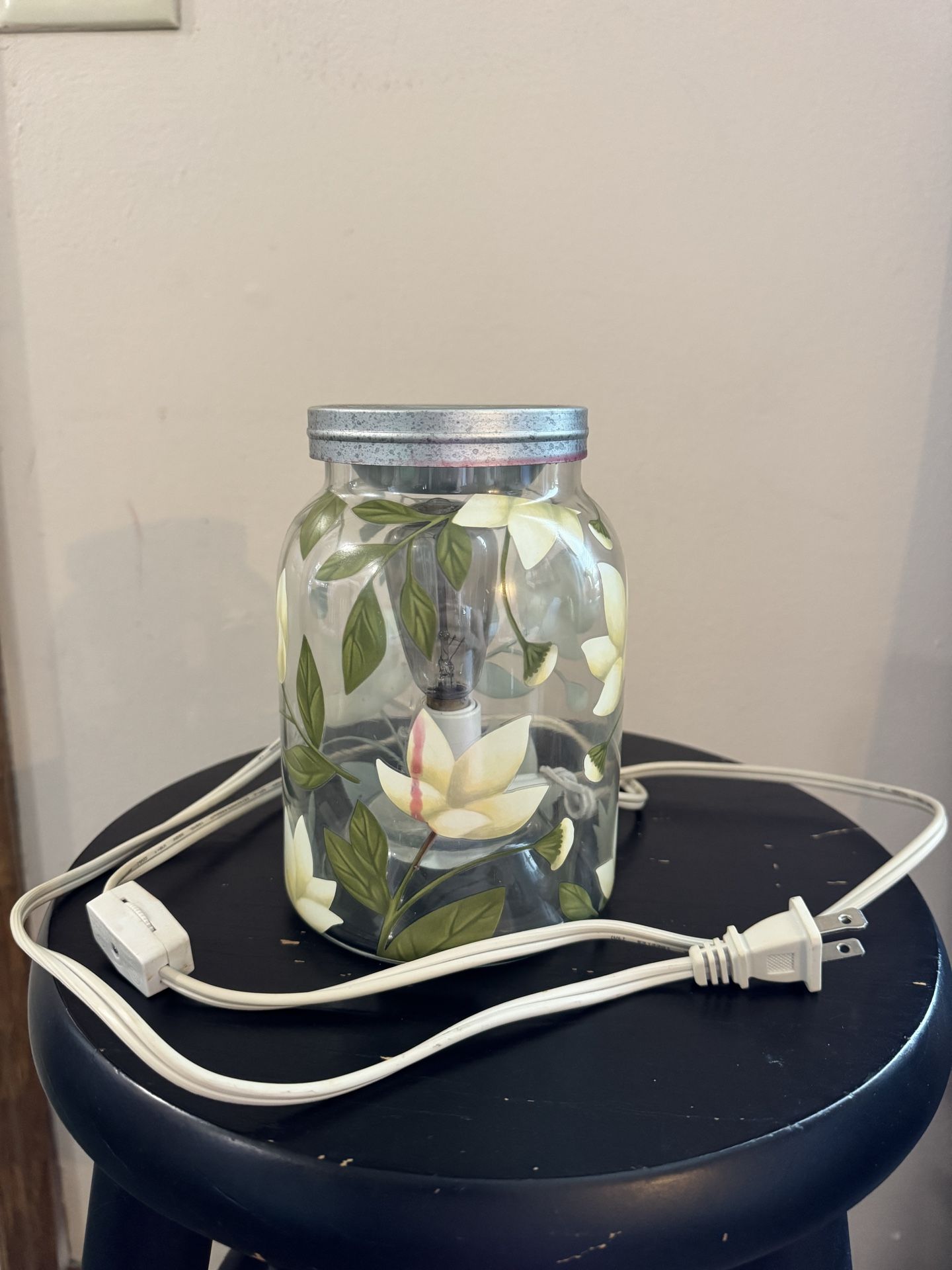 Electric Floral Jar Wax Warmer