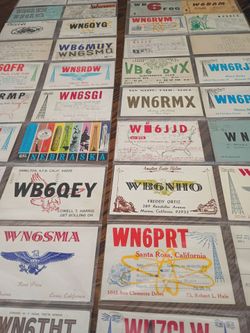 Vintage radio station post cards
