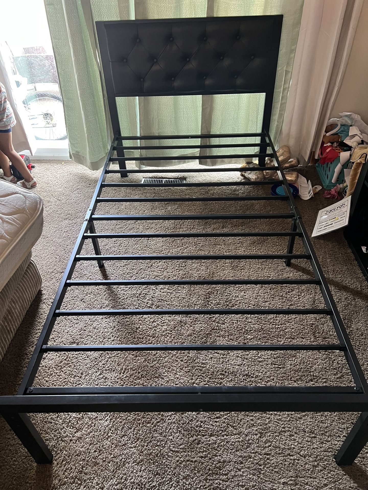 Twin Bed frame And Mattress/topper