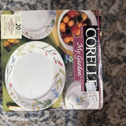 Vintage Corelle “My Garden” 20-Piece Dinnerware Set – New in Box – Service for