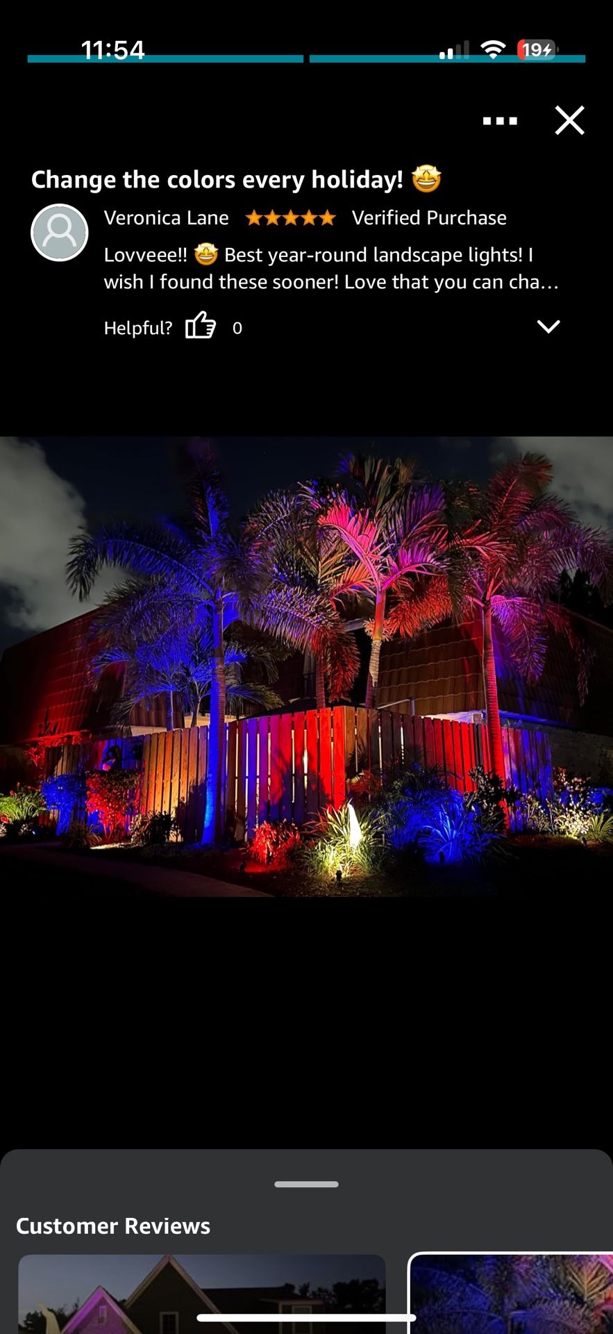Halloween Christmas Spotlight Outdoor Color Changing 1Landscape Lighting Dimmable LED Spot Light for Yard Outside House Garden Tree Decoration with Re