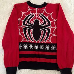 Boys Size 7 Spider-Man Christmas Sweater