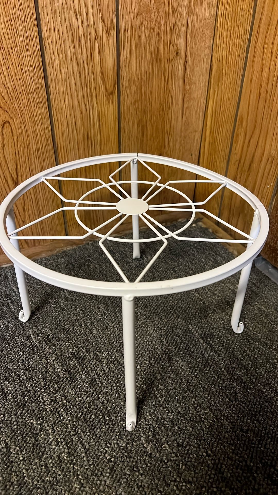 11” Cafuvv Metal Stand for Plant, Metal Display Stand, White