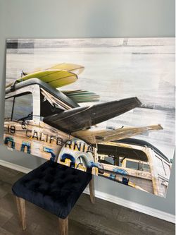Authentic Parvez Taj California Surf Canvas Wall Art – 60” x 40