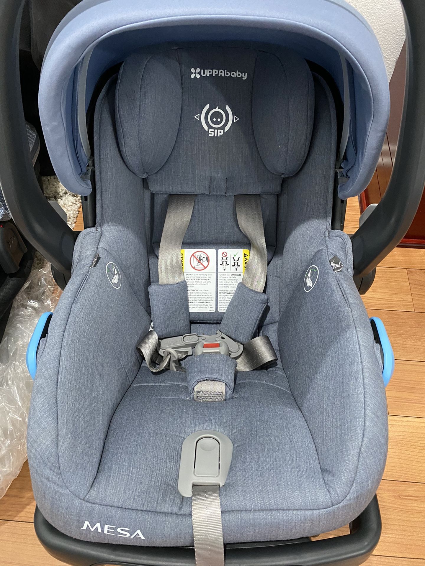 Uppa Baby Mesa Car Seat Henry Blue And Bassinet For Stroller 