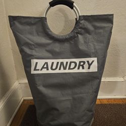 Brand New Gray Collapsible Laundry Bag With Handles