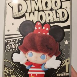 New Authentic Popmart Dimoo World Disney Series Vinyl Plush Featuring Minnie Mouse Dimoo