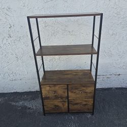 Rustic Storage Cabinet With Shelves