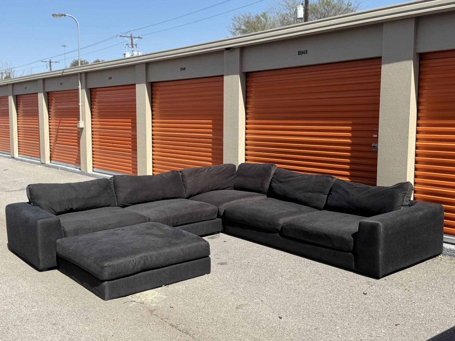 Huge Black Sectional Couch