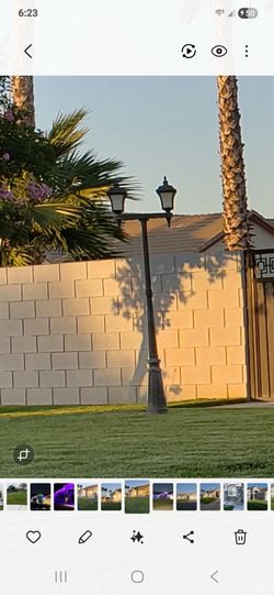 Solar light post dust to Dawn