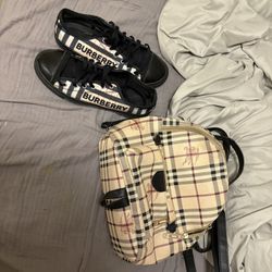 Burberry Mini Backpack And Shoes