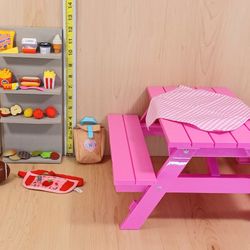 Picnic Table & Food For 18-inch Doll