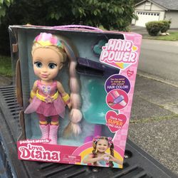 Child Children Kid Girl Love Diana Doll Hair Power Brand New 