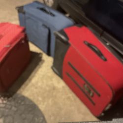 Three Checked Luggages, Very Deep, Can Hold Many Items , Each One Is $25, All 3 For $65 ( NO SHIPPING)