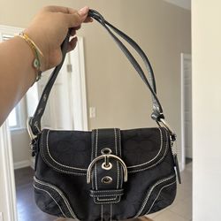 Vintage Y2k Black Coach Shoulder Bag