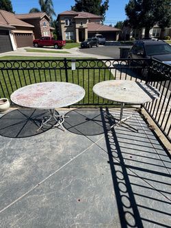 Mid Century Garden Patio Tables both for $250