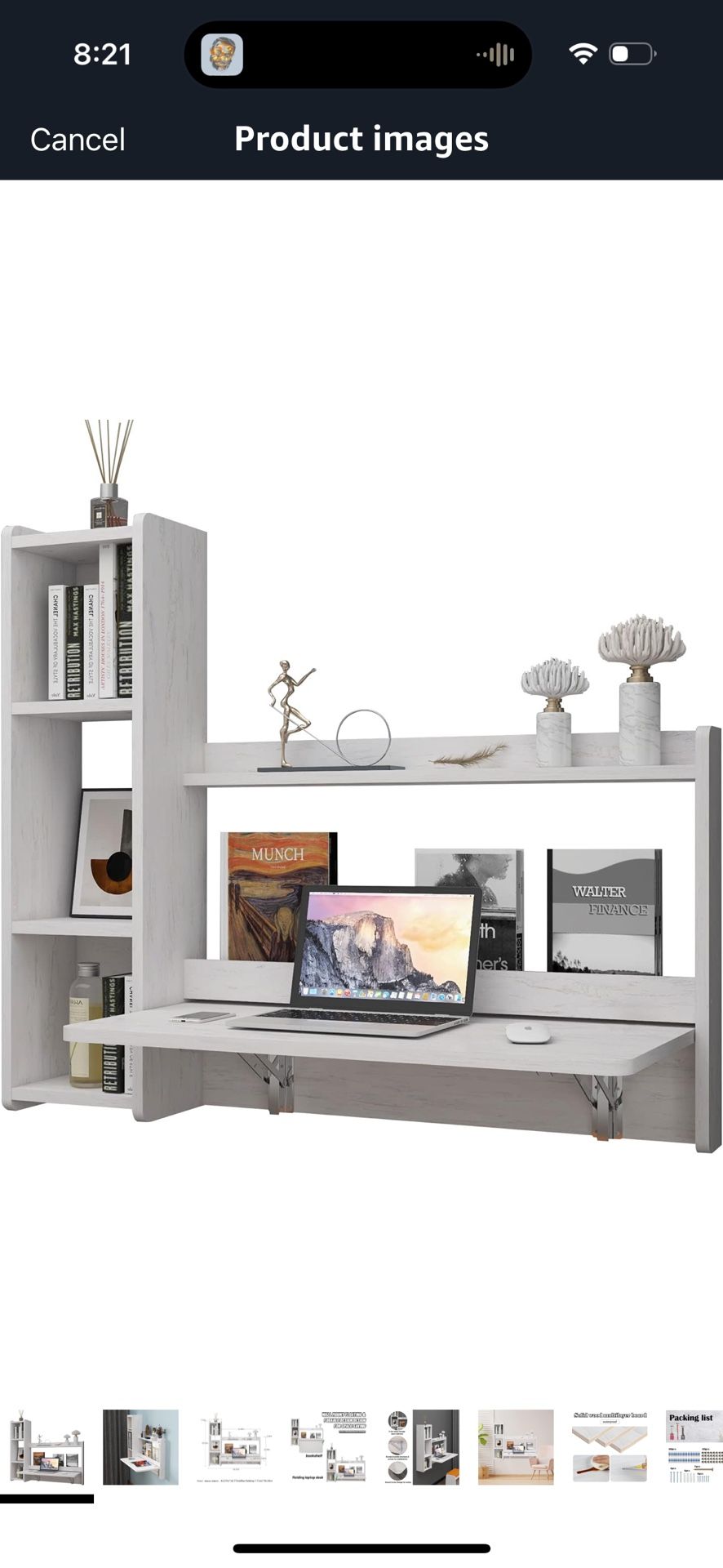 Wall Mounted Desk With Shelves