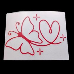 Butterfly Heart Vinyl Decal