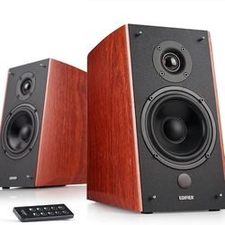 Edifier R2000DB Powered Bluetooth Bookshelf Speakers - Near-Field Studio Monitors 120W RMS Sound Monitor with Optical Input 5" Large Woofer - Wood