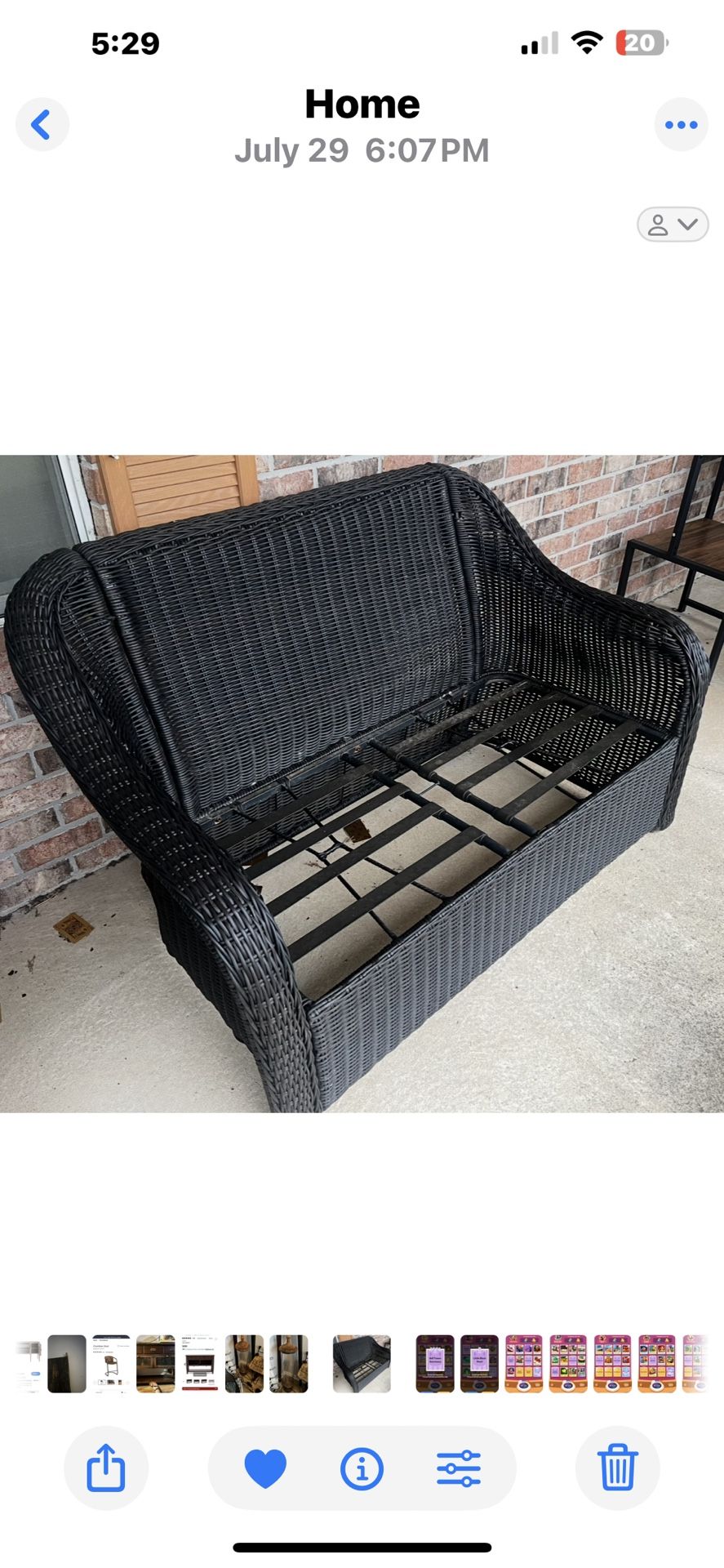 Black Loveseat & Chair 