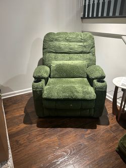 Garvee large Chenille recliner heated and massage