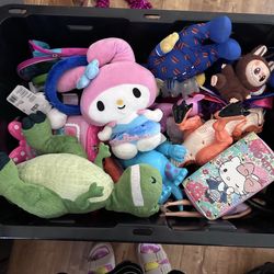 Hello Kitty, monsters Inc. toys mini Daniel Tiger