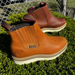Workmen Leather Ankle Boots For Men - Multiple Sizes