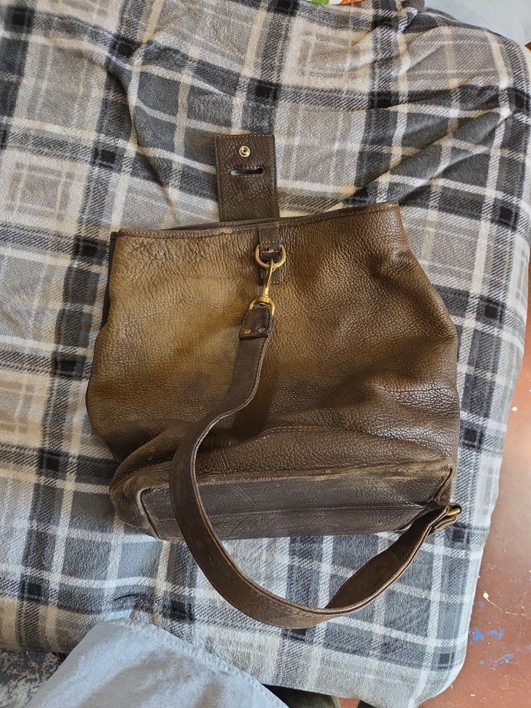 Big Brown Leather Tote