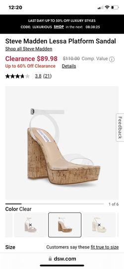 Steve Madden Clear Platform Heels