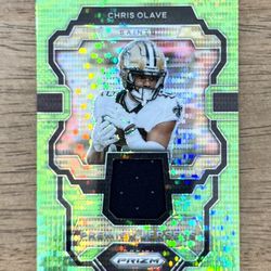 2023 Prizm CHRIS OLAVE Premier Jerseys Neon Green Pulsar Prizm #PJ-CO Saints