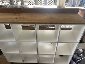 (2) - (6) Cube Organizers Oh Wheels With Custom Wood Top