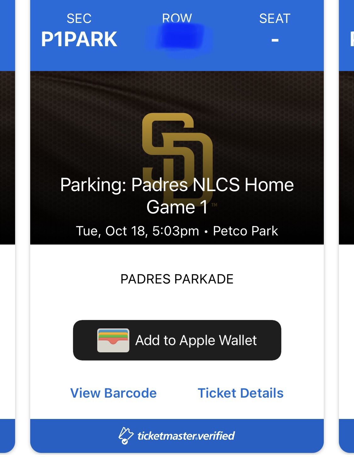 Padres vs Phillies Parking Pass only. For Padres vs Phillies Tuesday October 18, 2022