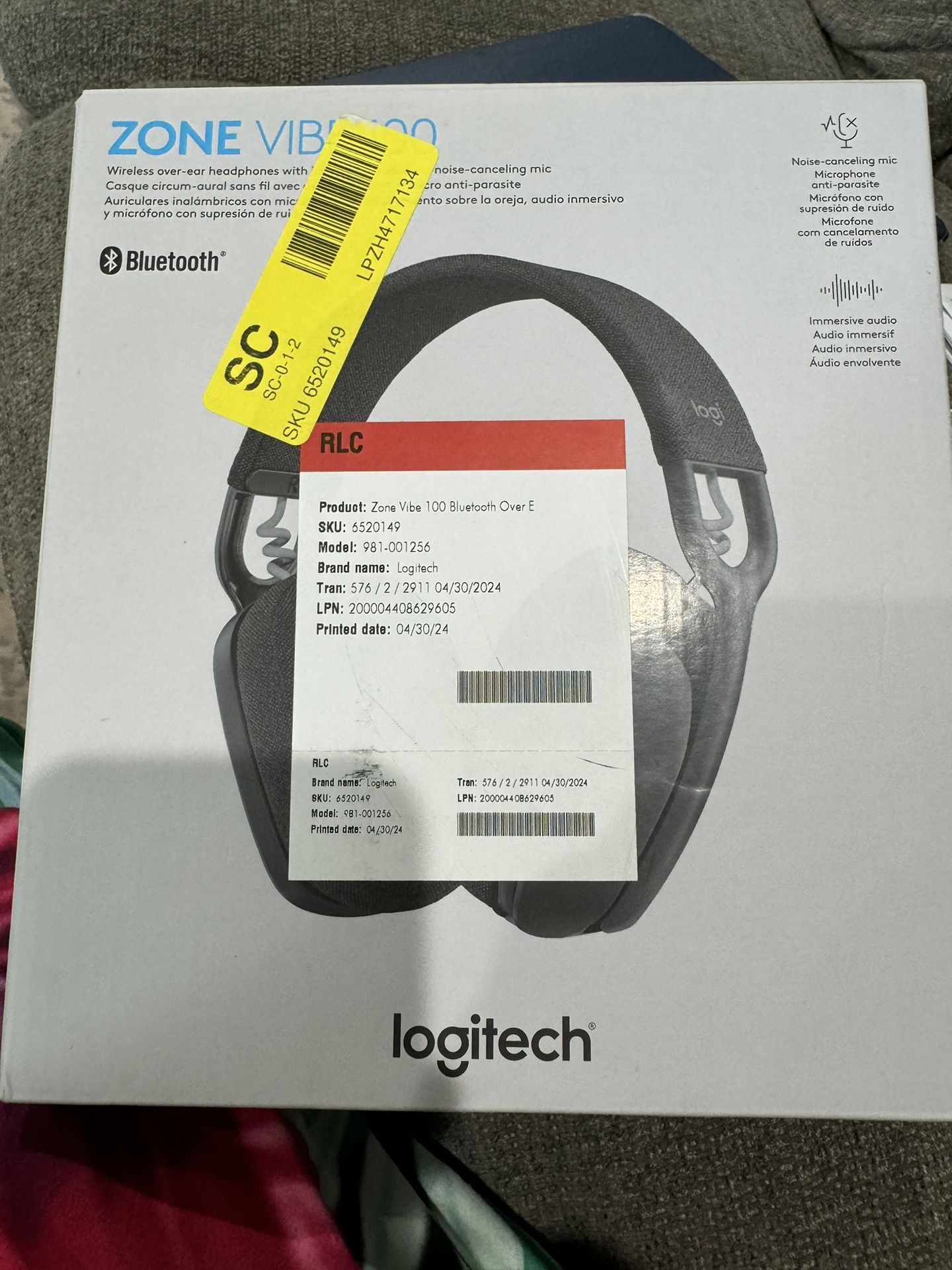 Logitech Zone Vibe 100 Bluetooth Wireless Headset