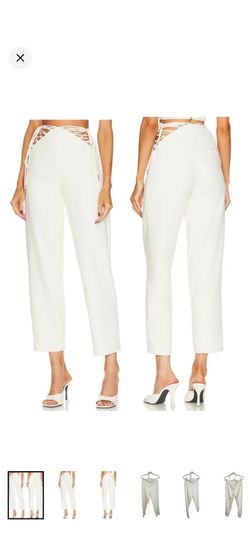 New! Camila Coelho Emmy Cropped Lace Up Pants