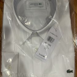 Brand New Lacoste Slim Fit Button Up - Size 42-16 1/2