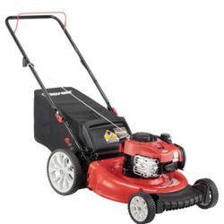 Troy-Built 21 in. 140 cc Briggs and Stratton Gas Engine Self Propelled Lawn Mower with Rear Bag and Mulching Kit Included