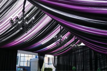 Halloween tarp draping